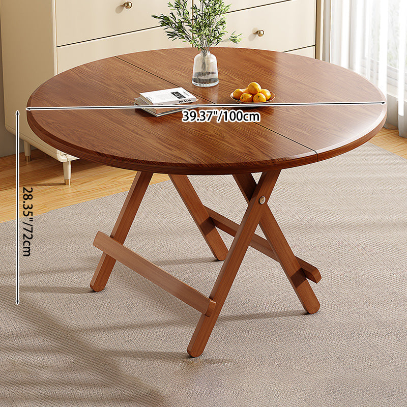 Sleek Contemporary Scandinavian Round Dining Table with MDF Top and Steel Base — Seats 4
