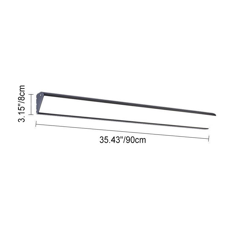 Sleek Modern Outdoor LED Wall Sconce Lamp - Long-Bar Aluminum & Acrylic, Waterproof
