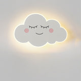 Contemporary Creative Cartoon Smiley Cloud LED Kids Wall Sconce with Iron-Acrylic Shade for Bedroom