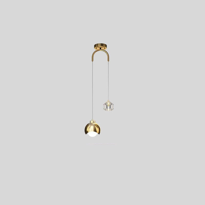 European-Style Luxury Iron & Brass LED Island Light Chandelier