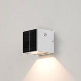 Sleek Black Rectangular Solar LED Outdoor Wall Light — Die-Cast Aluminum