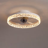 Contemporary Circle Ring LED Ceiling Fan Light – Semi-Flush Mount