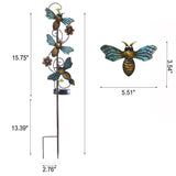Solar Iron Garden Lights Set – Hummingbird, Butterfly & Dragonfly Lawn & Landscape Accent