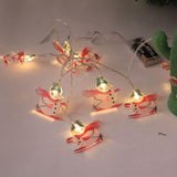 Festive Santa Claus LED String Lights - Battery-Operated Christmas Decor