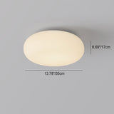 Sleek Modern Minimalist Oval Iron LED Flush Mount Ceiling Light with PE Finish for Bedroom