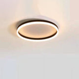 Nordic Minimalist Circular Ring LED Flush Mount Ceiling Light with Iron & Acrylic