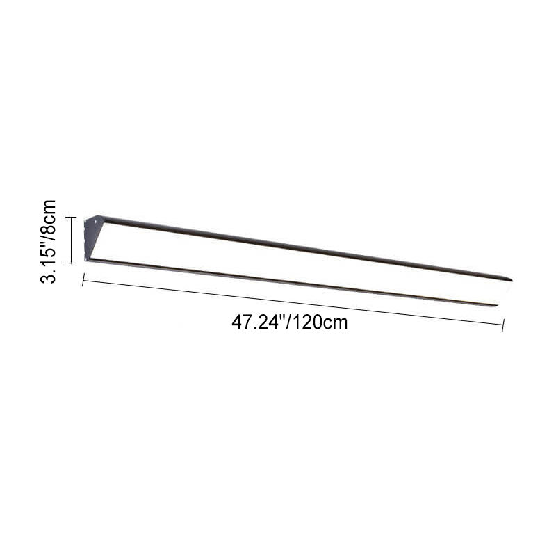 Sleek Modern Outdoor LED Wall Sconce Lamp - Long-Bar Aluminum & Acrylic, Waterproof