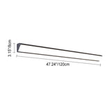 Sleek Modern Outdoor LED Wall Sconce Lamp - Long-Bar Aluminum & Acrylic, Waterproof