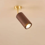 Nordic Minimalist Walnut Wood LED Track Spotlight — Linear Ceiling Light (1–4 Lights), Semi-Flush Mount