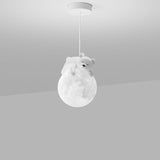 Modern Resin Rabbit Moon 1-Light Pendant Light for Kids' Rooms & Living Rooms