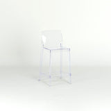 Modern Scandinavian Square Bar Stool with Backrest and Footrest – Ideal Kitchen Seating