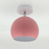 Nordic Macaron Dome 1-Light Semi-Flush Ceiling Light - Modern Minimalist Design