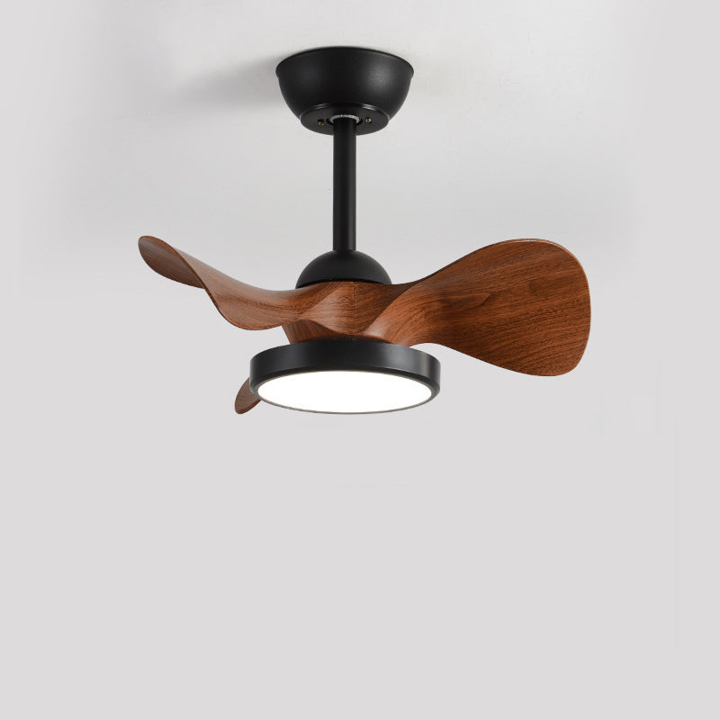 Chic Contemporary Retro Round Acrylic LED Ceiling Fan Light with Downrods for Bedroom