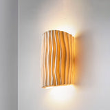 Nordic-Inspired Resin-Striped Half-Cylinder 2-Light Wall Sconce Lamp