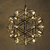 Sleek Modern Globe 12-Light LED Firework Pendant Light