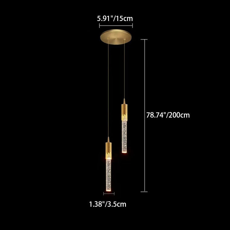 Contemporary Scandinavian Water-Drop Crystal LED Chandelier – Iron & Aluminum for Bedroom
