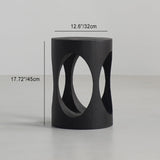 Traditional Japanese Wabi-Sabi Wood End Table with Geometric Design - Living Room Accent
