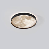 Nordic Moon Round LED Flush Mount Ceiling Light — Creative Minimalist Design with Soft Ambient Glow