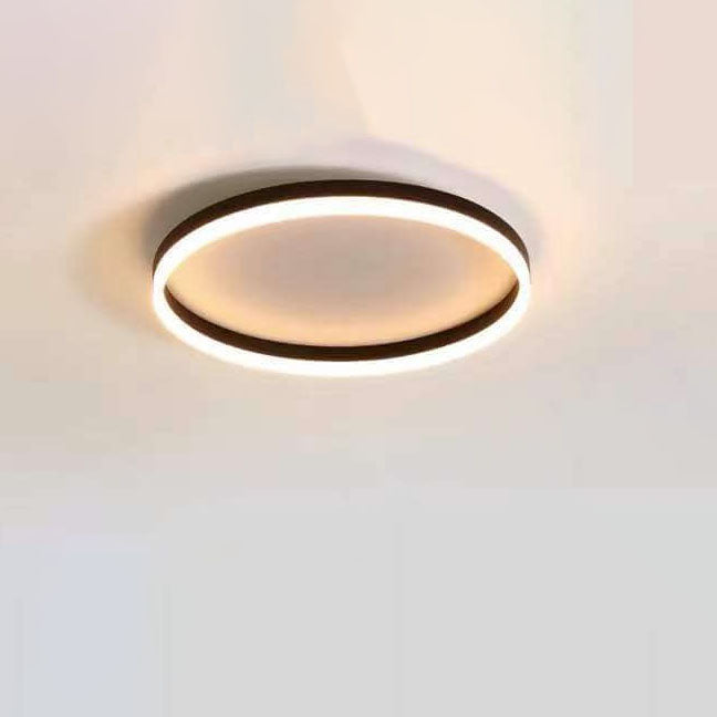 Nordic Minimalist Circular Ring LED Flush Mount Ceiling Light with Iron & Acrylic
