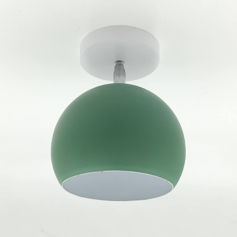 Nordic Macaron Dome 1-Light Semi-Flush Ceiling Light - Modern Minimalist Design