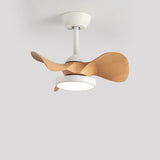 Chic Contemporary Retro Round Acrylic LED Ceiling Fan Light with Downrods for Bedroom