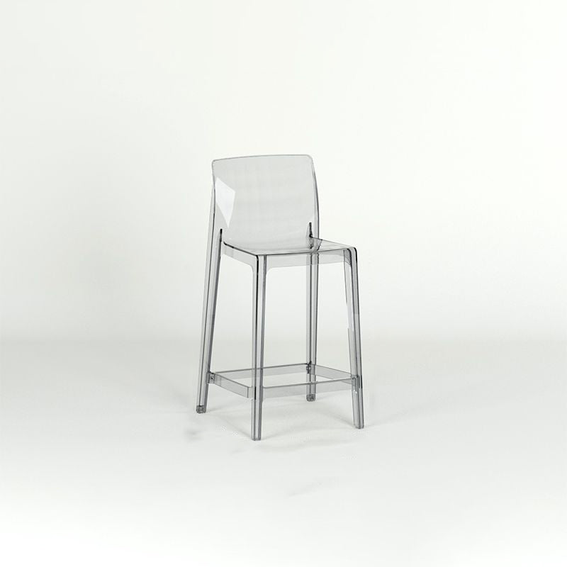 Modern Scandinavian Square Bar Stool with Backrest and Footrest – Ideal Kitchen Seating