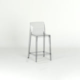 Modern Scandinavian Square Bar Stool with Backrest and Footrest – Ideal Kitchen Seating