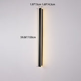 Modern Minimalist Long Rectangular LED Wall Sconce in Aluminum and Acrylic – Outdoor Garden Lighting