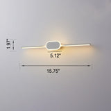 Sleek Modern Minimalist Long-Strip Oval-Base Vanity LED Wall Sconce Lamp