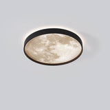 Nordic Moon Round LED Flush Mount Ceiling Light — Creative Minimalist Design with Soft Ambient Glow