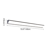 Sleek Modern Outdoor LED Wall Sconce Lamp - Long-Bar Aluminum & Acrylic, Waterproof