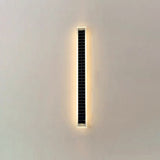 Sleek Minimalist Outdoor Solar LED Rectangular Strip Wall Sconce Lamp - Waterproof Patio Lighting