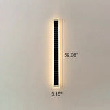 Sleek Minimalist Outdoor Solar LED Rectangular Strip Wall Sconce Lamp - Waterproof Patio Lighting