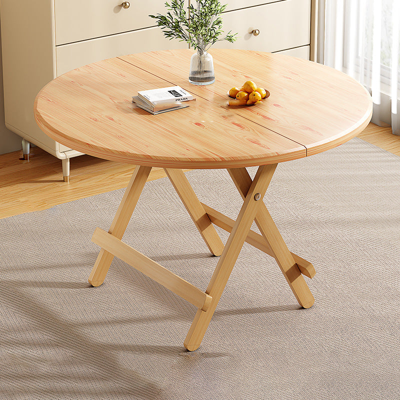 Sleek Contemporary Scandinavian Round Dining Table with MDF Top and Steel Base — Seats 4