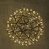 Sleek Modern Globe 12-Light LED Firework Pendant Light