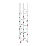 Luxurious Crystal Orb Staircase Chandelier with LED Ball Shade - Modern Loft Lighting