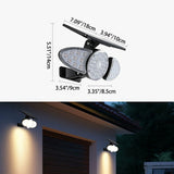 Modern Minimalist Solar LED Wall Sconce - Rectangular-Trapezoidal Design, ABS/PC Housing, Outdoor Garden Lamp