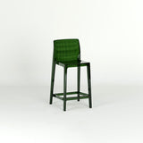 Modern Scandinavian Square Bar Stool with Backrest and Footrest – Ideal Kitchen Seating