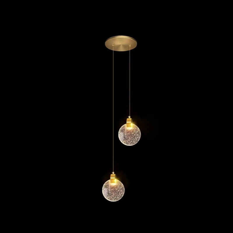 Contemporary Scandinavian Water-Drop Crystal LED Chandelier – Iron & Aluminum for Bedroom