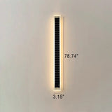 Sleek Minimalist Outdoor Solar LED Rectangular Strip Wall Sconce Lamp - Waterproof Patio Lighting