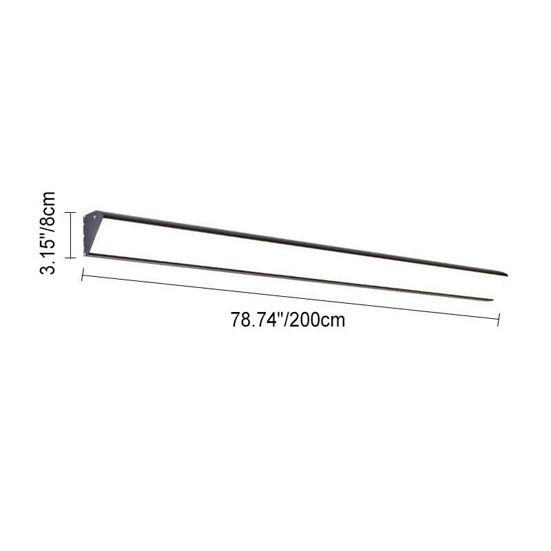 Sleek Modern Outdoor LED Wall Sconce Lamp - Long-Bar Aluminum & Acrylic, Waterproof