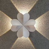 Nordic Contemporary Waterproof Aluminum LED Wall Sconce — Multishape Four-Leaf Clover Elliptical Design for Outdoor Patio