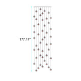 Luxurious Crystal Orb Staircase Chandelier with LED Ball Shade - Modern Loft Lighting