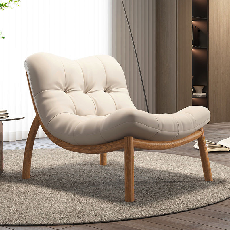 Chic Contemporary Scandinavian Rectangular Sofa - Upholstered in Faux Nappa Leather with a Carbon Steel Frame for Modern Living Rooms