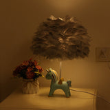 Modern Creative Unicorn Feather Kids Table Lamp – 1-Light