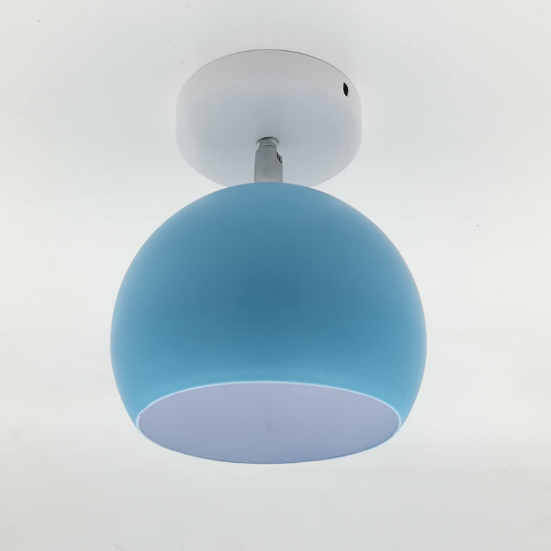 Nordic Macaron Dome 1-Light Semi-Flush Ceiling Light - Modern Minimalist Design