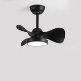 Chic Contemporary Retro Round Acrylic LED Ceiling Fan Light with Downrods for Bedroom