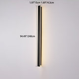 Modern Minimalist Long Rectangular LED Wall Sconce in Aluminum and Acrylic – Outdoor Garden Lighting