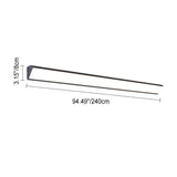 Sleek Modern Outdoor LED Wall Sconce Lamp - Long-Bar Aluminum & Acrylic, Waterproof