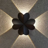 Nordic Contemporary Waterproof Aluminum LED Wall Sconce — Multishape Four-Leaf Clover Elliptical Design for Outdoor Patio